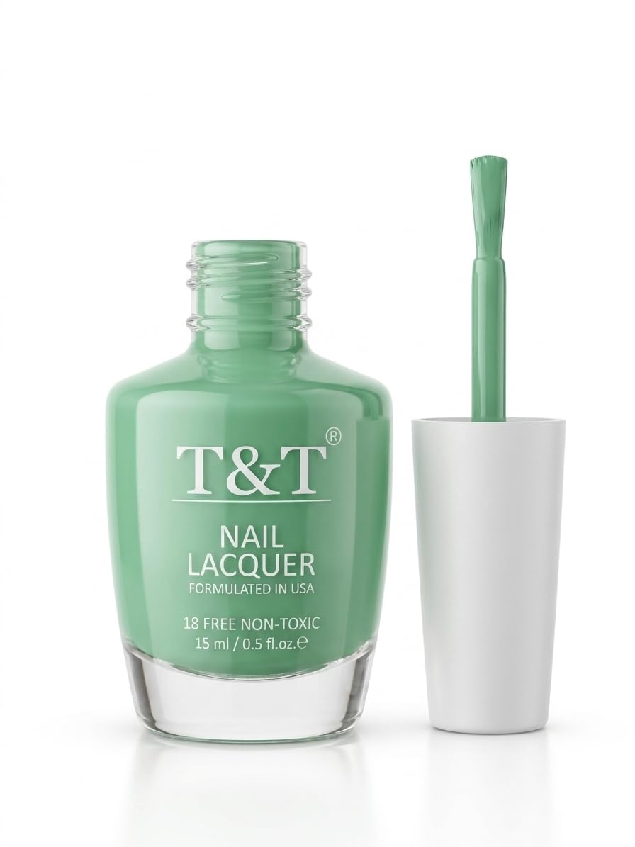 T&T Nail Polish 15ml|NAIL Lacquer | TNT-NL023 Pastel Green| Vegan |High Glossy Finish | Fast drying | Long Lasting stay | Toxic Free |No Harmful Chemicals | Cruelty Free | Easy to Apply-image-45