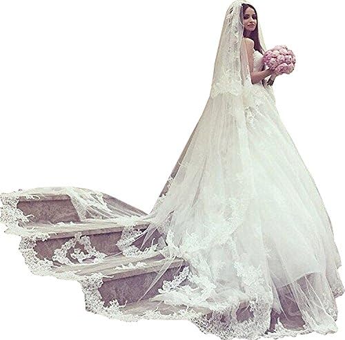 Amazon | ウェディング ベール ロング コーム付きロング 3色 オフ  