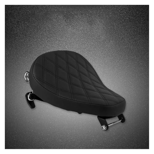 Selle Solo Pilote Sportster 883 Moto Harley XL de 2010 à 2022 avec Coussin Noir et Ressorts de Fixation
