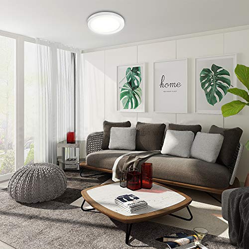 Youtob LED Ceiling Light Flush Mount with Adjustable 3 Colors, 15W 1500lm Round Lighting Fixture for Kitchens, Closets, Hallways, Stairwells, Bedrooms(3000k/4000k/5000k Available) (White) by Youtob - Image 3