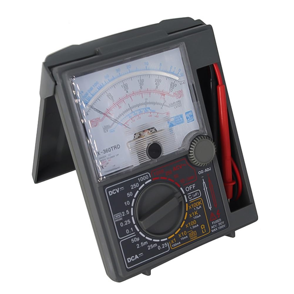 Jnchdghwa Gray -360Trd Analog Multimeter With Integrated Test Probe Universal Meter Pointer Display
