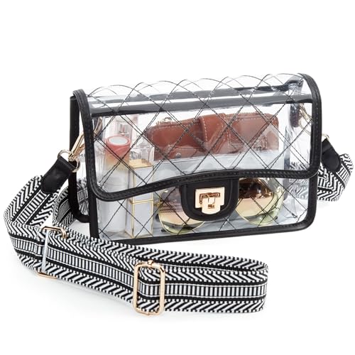 Image of Missnine Clear Bag for Stadium Events Clear Crossbody Purse Stadium Approved Women Transparent Shoulder Bag for Concerts