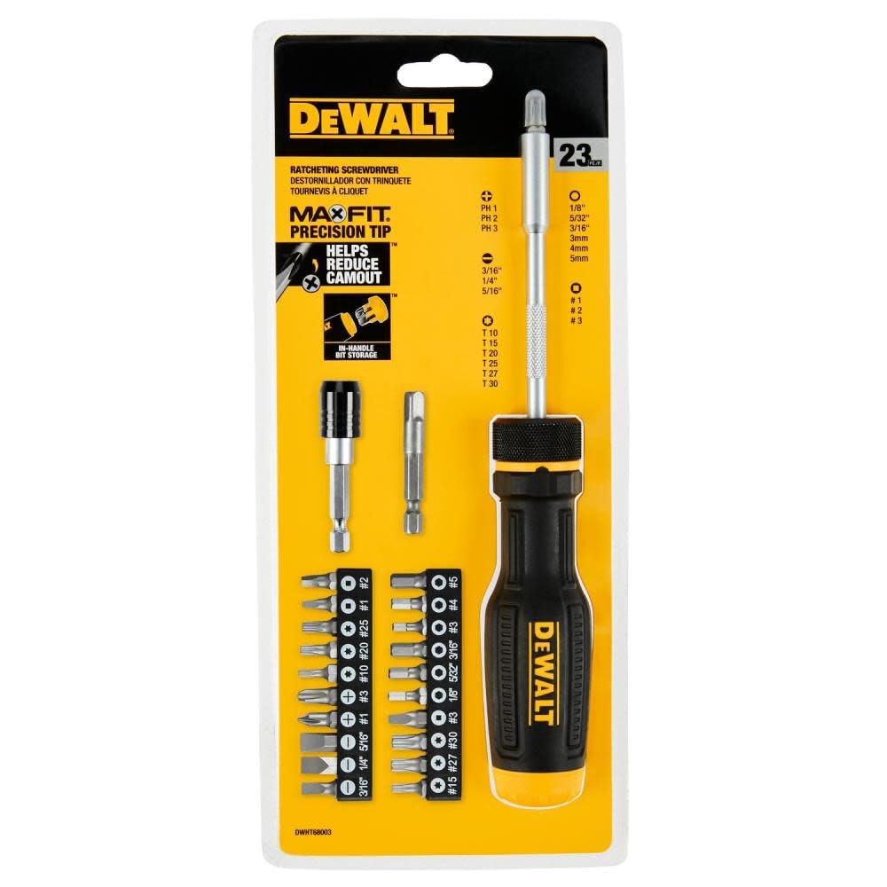 Dewalt Maxfit Destornillador Trinquete Multi Bit 23Pc