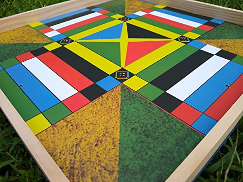 Jamaican Ludo Flag Edition juego de mesa 24in x 24in miniatura 1