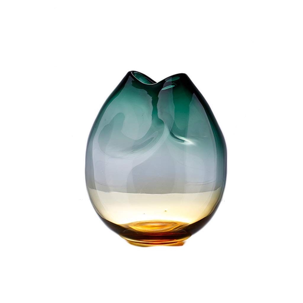 Vase en verre transparent 21x25cm pour arrangement de fleurs