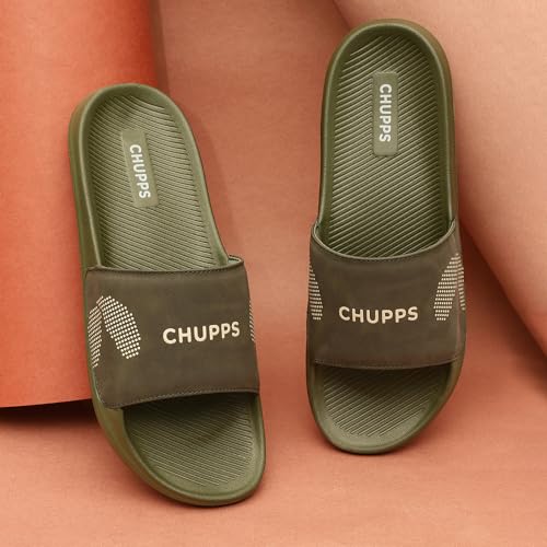 Image of CHUPPS Edge Blue & Grey Drift Orthopedic Slippers | Soft Footpharma Footbed | Breathable Ventilation Holes | Lightweight Flip Flops | Anti-Skid Chappals for Everyday For Mens