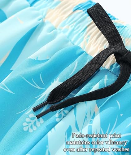 Men's 5" Quick Dry Swim Trunks Stretch Anti-Slip/Exposure Liner Vibrant Prints for Surfing Gym Beach Swimming2