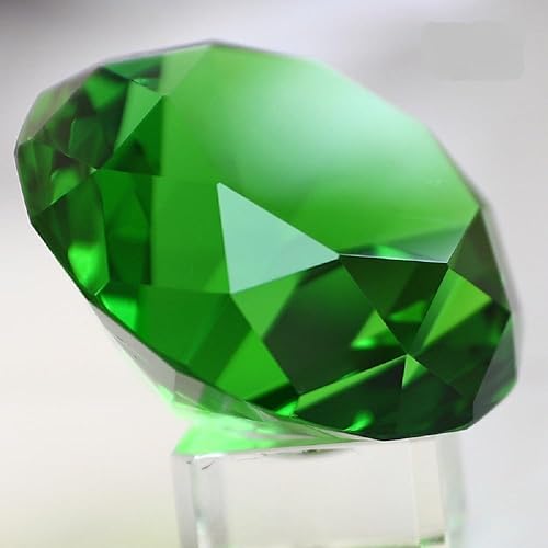 Yiasangly Decoración con forma de diamante de cristal de 2.362 in, joyería de pisapapeles de diamante de cristal para decoración de oficina en casa,