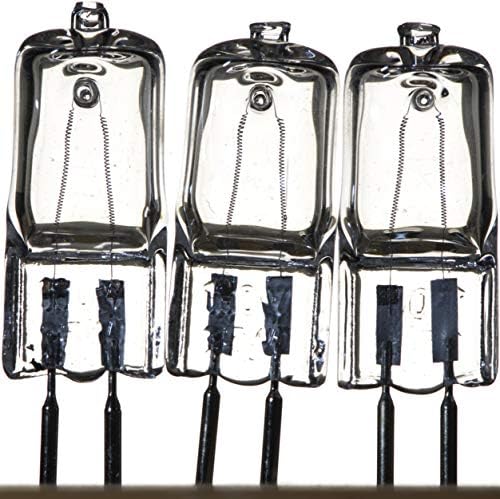 TVaromatics 35W 110V JCD T4 Clear Halogen G5.3 Bipin CC-2V Filament Pack of 3 Bulbs for Aroma Lamps Oil Warmers
