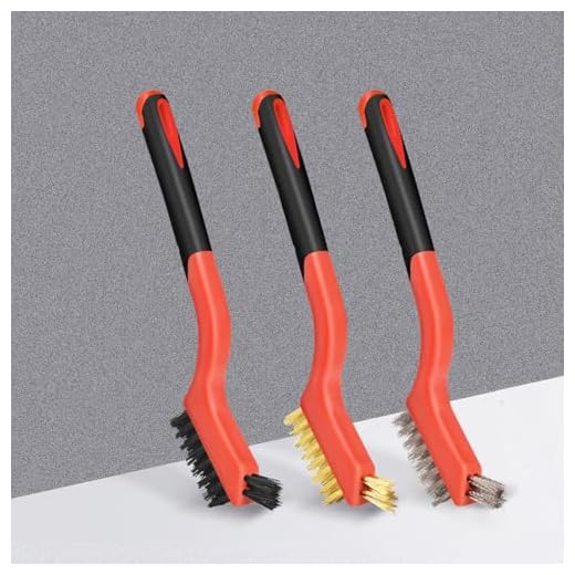 3 Pcs Wire Brush Set Wire Brushes for Cleaning Metal Steel Brush Bent Handle Deep Cleansing