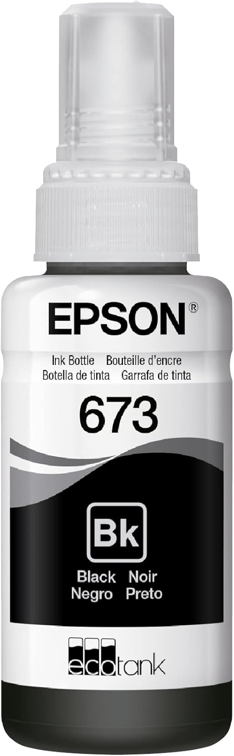 Garrafa de Tinta Original Epson EcoTank T673 Preto – T673120