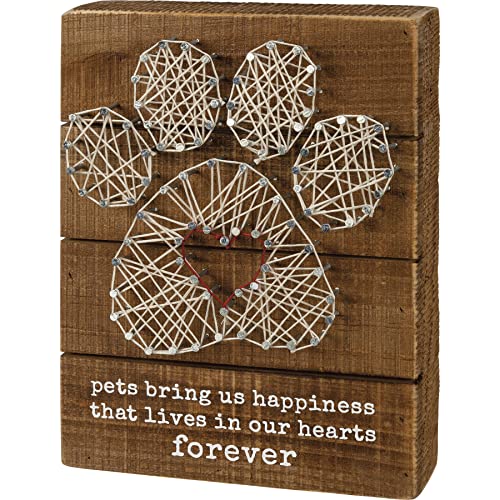 Pets Bring Us Happiness boîte décorative en bois souvenir de nos animaux pour la maison