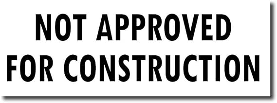 Draft Stamp, Red Ink Self-Inking Not Approved for Construction Stamp - Ideal for Carpenters, Durable, 1/2 x 1-1/2, Easy to Use, Ideal for Construction Site Use, Refillable Ink Stamp