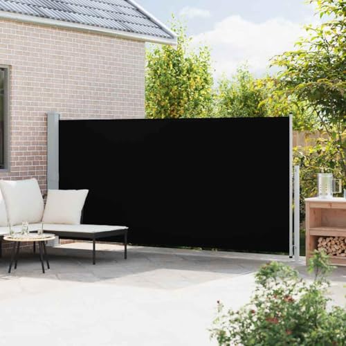 Store latéral extensible noir pour bloquer les regards des voisins sur la terrasse - 4