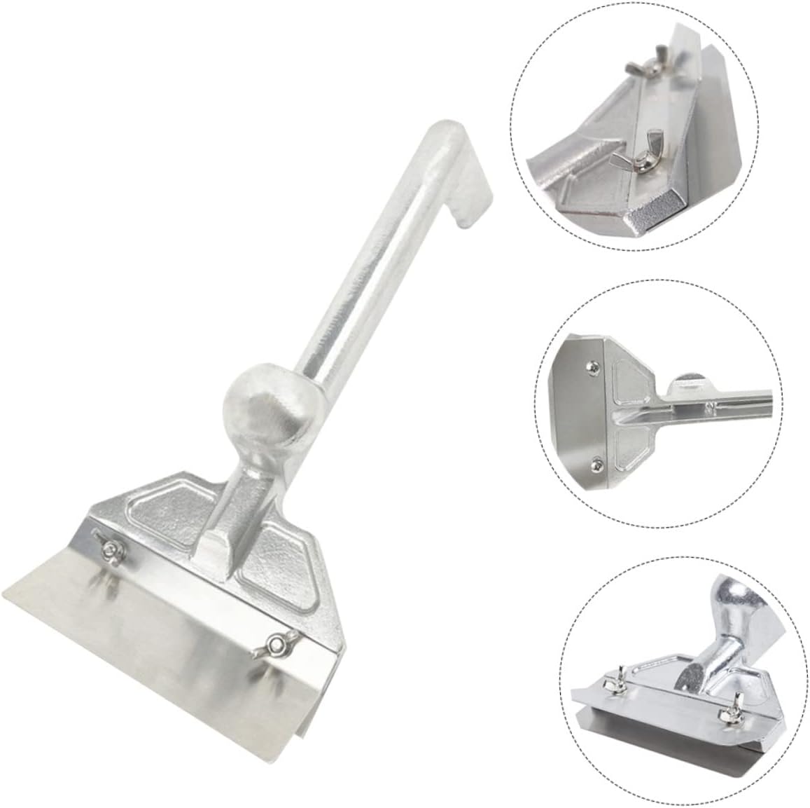 Barbecue Scraper with Long Handle Professional Cooking Scraper for Griddles and Flat Top Grills Stainless Steel Tool for Easy Cleaning Removes Burnt Food and Residue