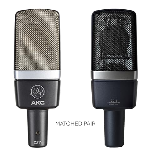 Image of AKG Pro Audio C214 Professional Large-Diaphragm Condenser Microphone, Matched Pair, C214 Pair