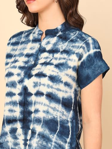 Image of Maaesa Hand Dyed Rayon Top for Women