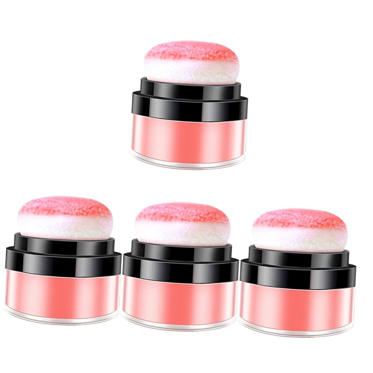 DOITOOL 4stücke Loose Powder Blush Mit Puff Für Gesicht Leicht Und Atmungsaktiv Für Strahlendes Make-up-erlebnis Geeignet Für Damen Und Schwarze