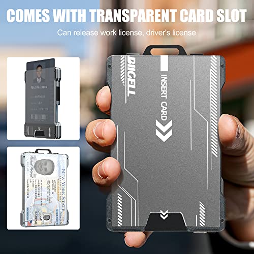 Image of Wallet For Men - Slim Aluminum Metal Money Clip, Leopard print