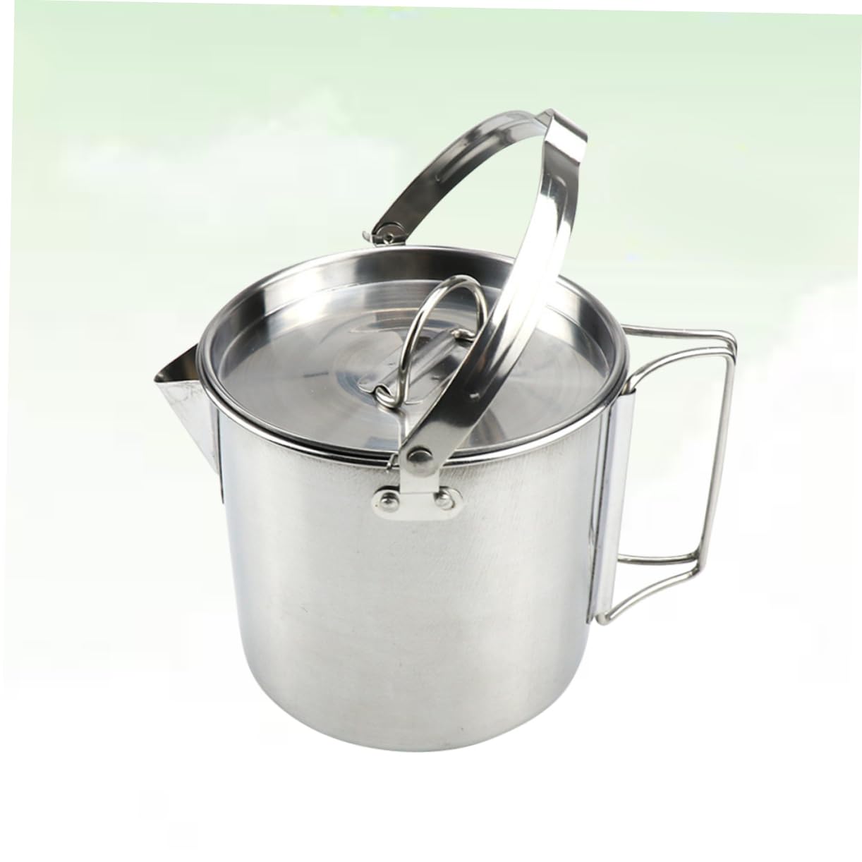 POPETPOP Hervidor de Agua Inoxidable para Camping y Picnic Olla Colgable para Hervir Agua y Cocinar Sopa para Exteriores y