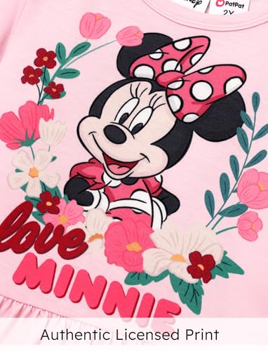 Image of Disney Minnie Mouse Frozen Princess Marvel Toddler Girls Clothes Long Sleeve Sweatshirt + Leggings 2pcs Outfits Set 2-6Y