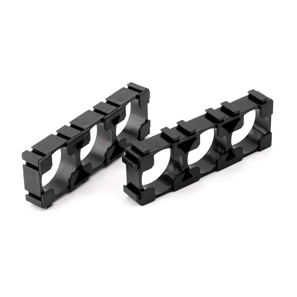 Lot De 4 Supports De Batterie 18650 - En Plastique ABS Noir - Pour Fixer Et Organiser Les Piles 18650 (2 Supports Par Pile)
