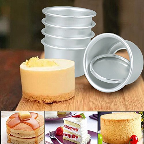 5pcs non-stick round cake tin set with loose base for wedding/birthday/christmas cake baking
