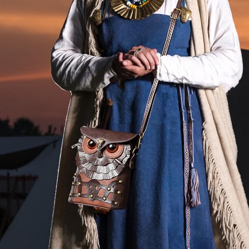 Image of VELURA SYDL Crossbody Purse Owl Shape Gothic Owl Cartoon Satchel for Travel Cycling Work|1 Women Shoulder Bag|Clothing, Shoes & Accessories