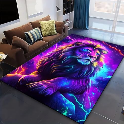 Tapis lion antidérapant grand format pour couloir