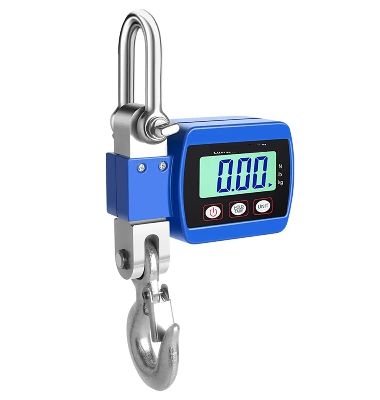 Digital Crane Scale, 0.05-500kg Digital Scale Crane Scale Electronic Scale Heavy Duty Weight Hook-Hanging Scale Weighing Tool(Blu)