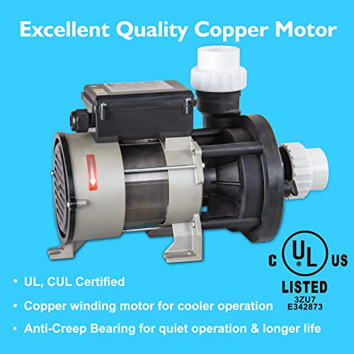 Image of Hot Tub Bath Pump; LX Pump Motor, 110V, 9Amps, 1.5 inch Port, 116GPM Flow Rate (Model: WBC150)