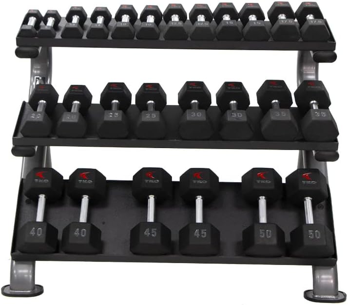 Horizontal Dumbbell Tko Dumbbell Rack 3-Tier Horizontal Dumbbell
