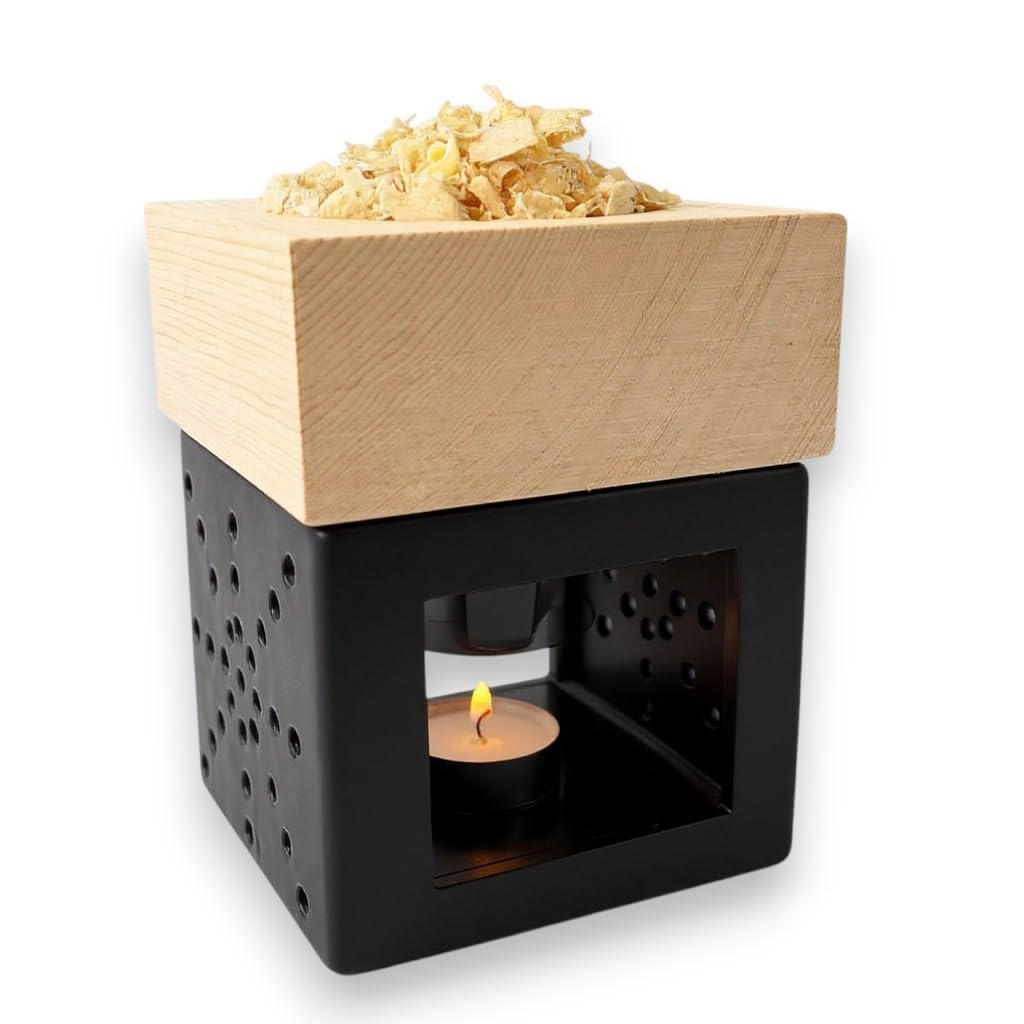 Diffuseur de pin « Zirben Kraftwerk » - Parfum d'ambiance et désodorisant avec copeaux de pin