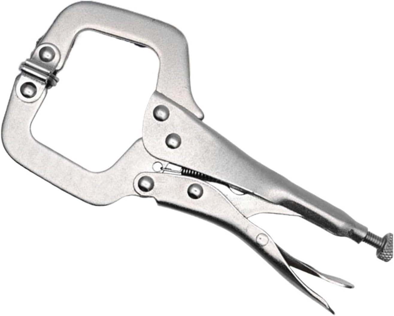 Locking Welding Pliers 1pc 6.5 Inch Locking C Clamps with Swivel Pads C-Clamp Locking Pliers Table and Tool Vise Grip DIY Welding Cabinetry
