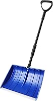 Yocada 55 Inch Snow Shovel with D-Grip Handle & Aluminum Edge - Adjustable Driveway Garage Snow Removal Tool