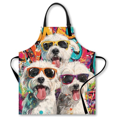 Image of Nuxovilar Cute Apron with Pockets, 26.77 * 30.7 Inches, Versatile for Meal Prep, Baking, Holiday Cooking