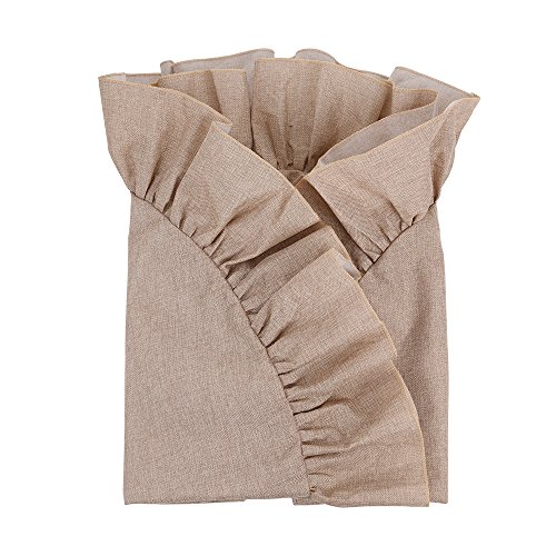 X.sem 48'' Jute Burlap Christmas Tree Skirt With Ruffled Border Holiday Collection (Original) #TOP4