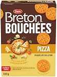 Breton Cracker Pizza Bites - Crunchy and Light Snacks, in Real Cheese Bites, For School, Lunch, and More, Peanut Free, 180 g