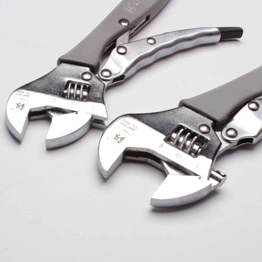 Llave inglesa ajustable de apertura grande, llave inglesa deslizante de ángulo ajustable, herramientas de reparación de automóviles para el hogar de 10 pulgadas