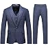 Mens 3 Piece Suits Slim Fit Tweed Suit Plaid Slim Fit Suits for Men One Button Suit Tuxedo Set