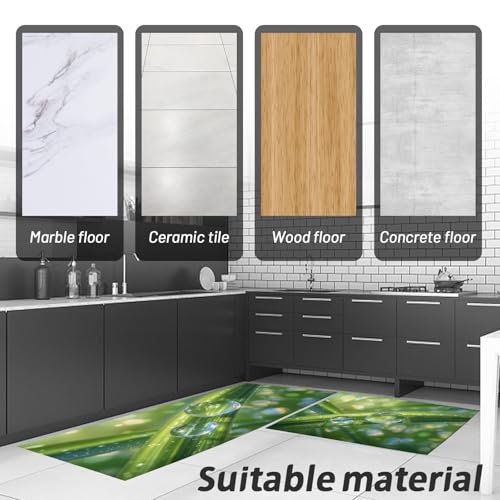 Alfombras de cocina de alta calidad con estampado de plantas y hojas 4