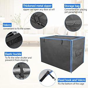 Double Door Dog Crate Cover 600d Oxford Kennel Kennel Covers with Waterproof Windproof Breathable Mesh Storage Pocket 48 Inch Cage Covers for Cat Large Dog Cucciolini Doodles Double door dog crate cover 600d oxford kennel kennel covers with waterproof windproof breathable mesh storage pocket 48 inch cage covers for cat large dog cucciolini doodles