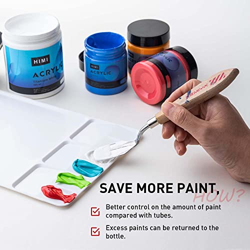 Himi Acrylic Paint，White Color(300 Ml Bottles), Non Fading, Non Toxic, Single Color Paint For Artists & Hobby Painters #TOP5