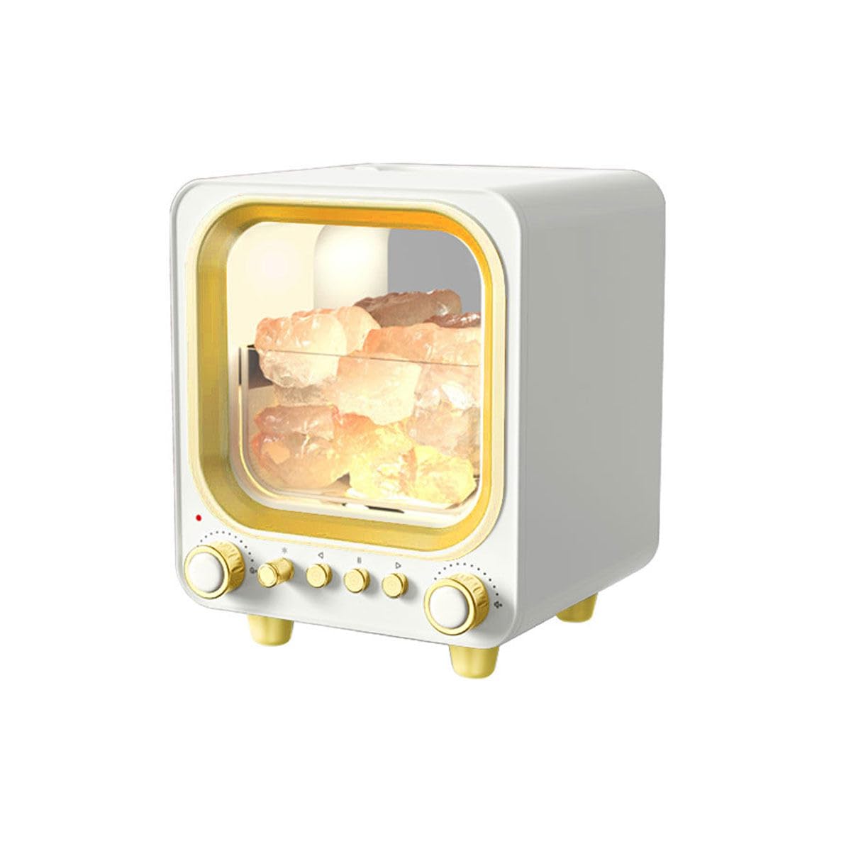 Difusor de Aceites Esenciales, Moderno Diseño 3 en 1, TV Estilo Humidificador Aceites Esenciales, Agregar Agua Encima, Humificador de Aromas, con Luz Nocturna, Reproductor Bluetooth