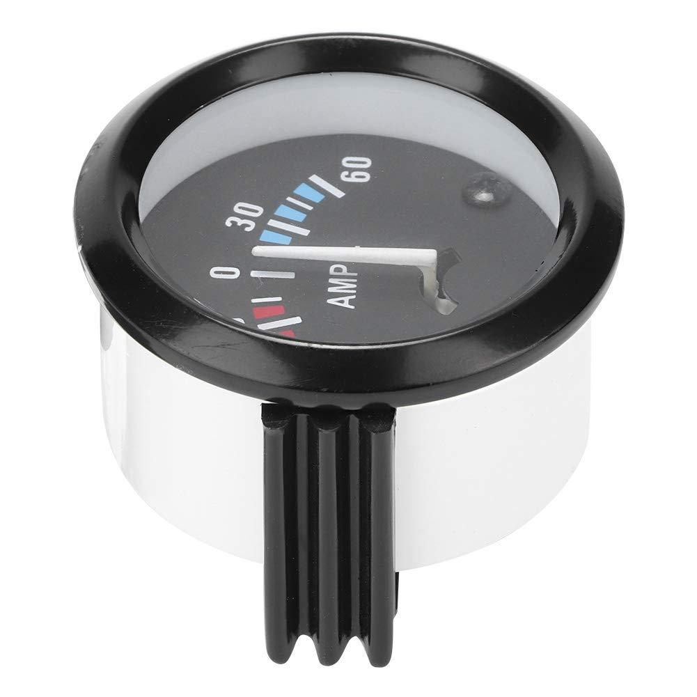 Tbest 12V 60-0-60 AMP Amperomierz Amperomierz Uniwersalny 52mm/2in Podświetlany Analogowy dla Większości Pojazdów