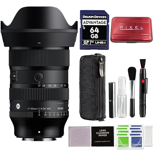 Image of Sigma 17-40mm f /1.8 DC Art Lens for Fujifilm X Mount with Advanced Accessory and Travel Bundle | 214975 | 17-40mm Fujifilm Lens