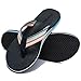 Pevino Women's Orthotic Flip Flops with Soft Waterproof Platform and Anti-Slip Sole,Casual Thong Sandals for Women,Comfortable Beach Sandals with Arch Support for Girl Ladies Navy Blue Size 11