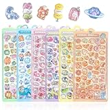 【6枚セット】 3Dシール ぷくぷくシール 立体 ぷくぷく ぽんぽんドロップ 可愛い デコシール 女の子 男の子 手帳用 日記帳用 ごほうび DIYクラフト用