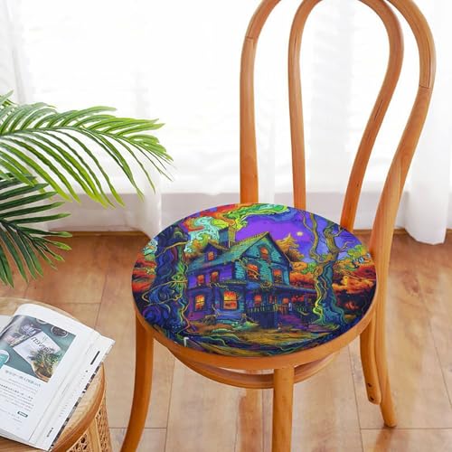 Housse de siège de chaise ronde lavable pour protéger et décorer