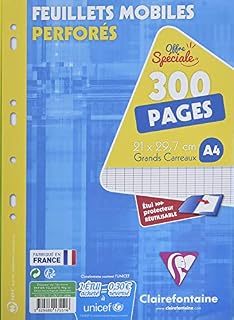 Clairefontaine Loose-Leaf A4 Sheets, Séyès Ruled, 300 Sheets